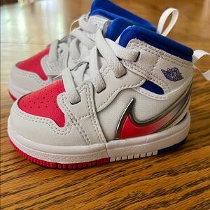 Nike Kids' White and Red Sneakers